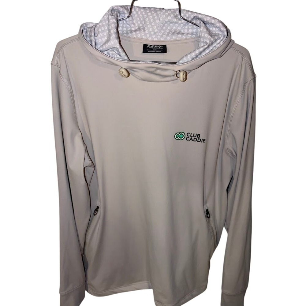 Full Wedge Golf Mens Grey Club Caddie Performance Hoodie Pullover Size Medium